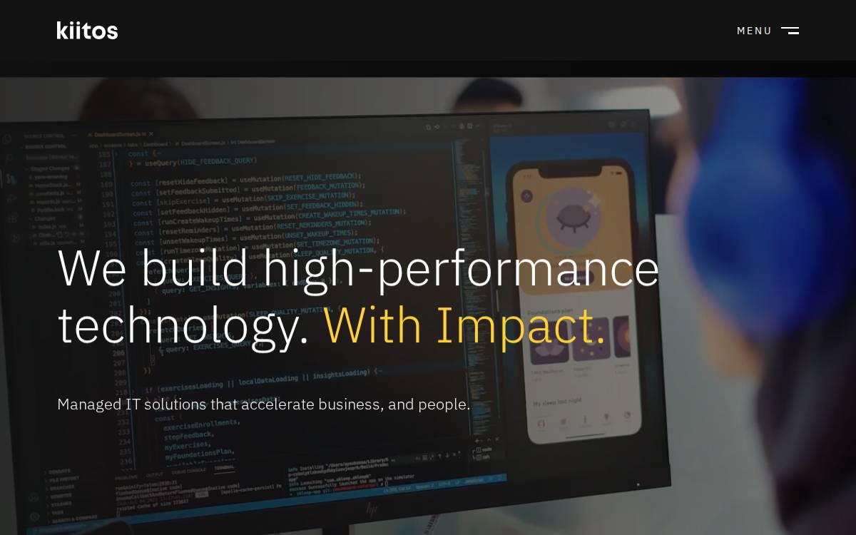 Kiitos Tech website preview