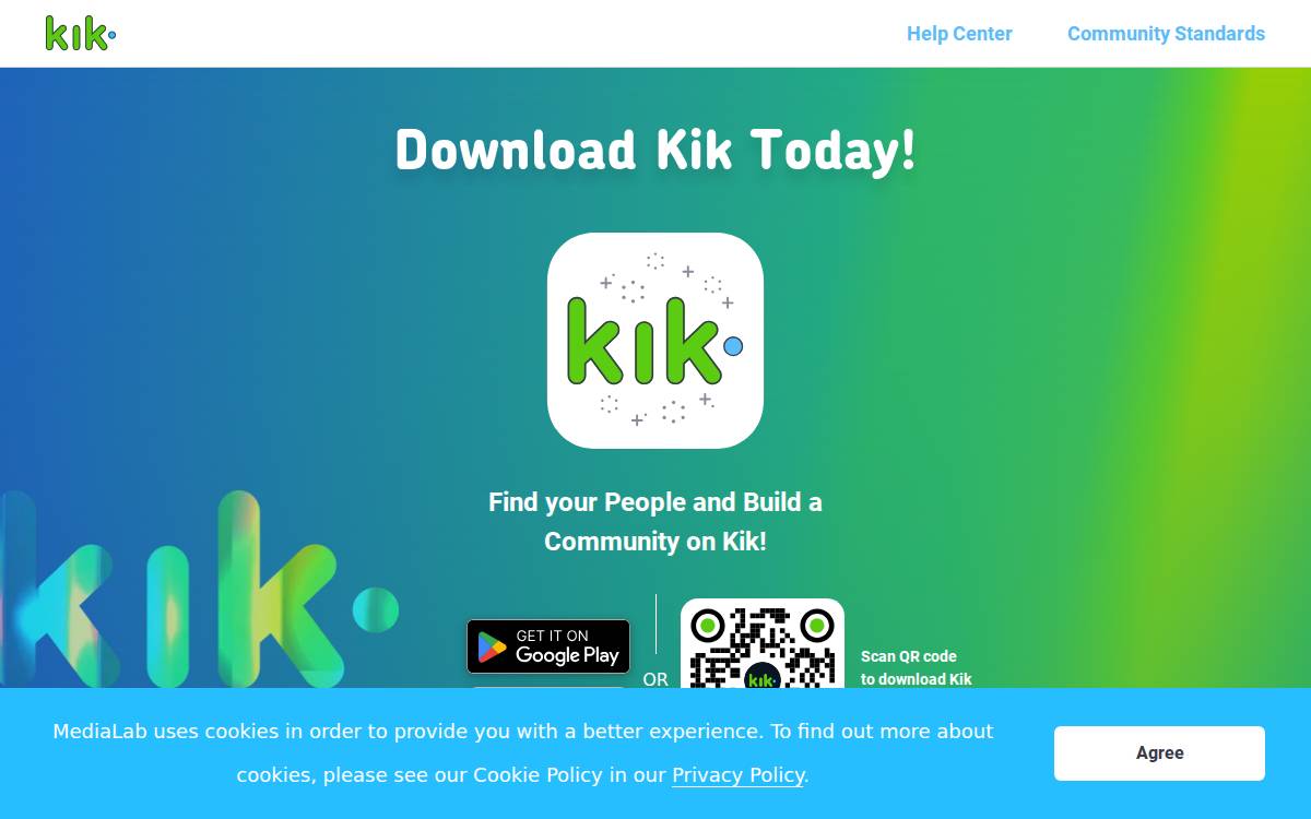 Kik website preview