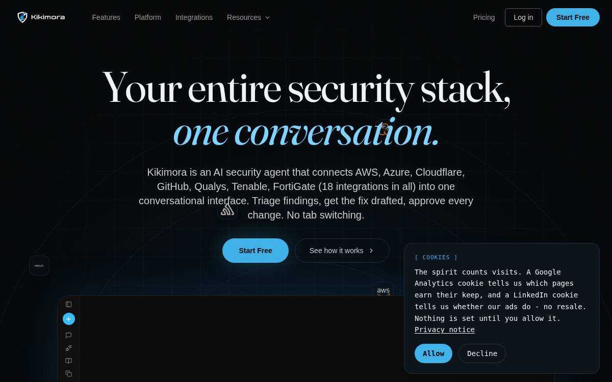 KIKIMORA.IO Centralized vulnerability management website preview
