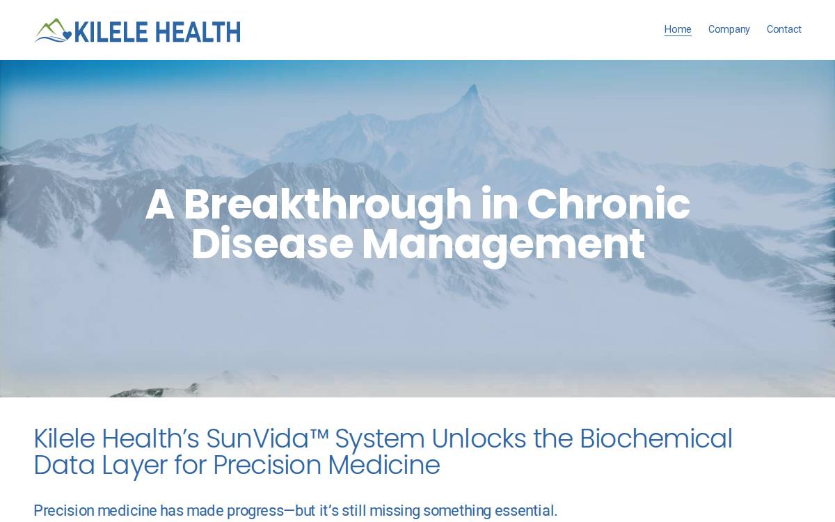 Kilele Health website preview