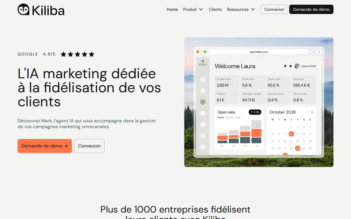 Kiliba website preview