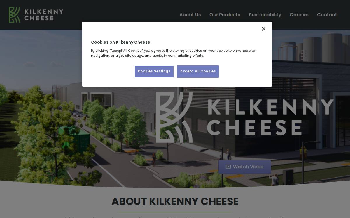 Kilkenny Cheese Limited website preview