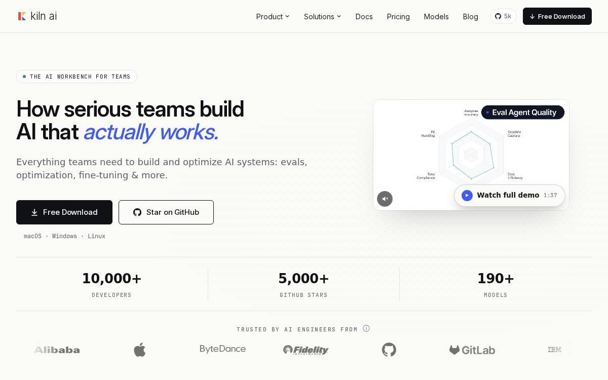 Kiln website preview