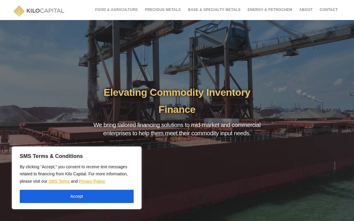 Kilo Capital website preview