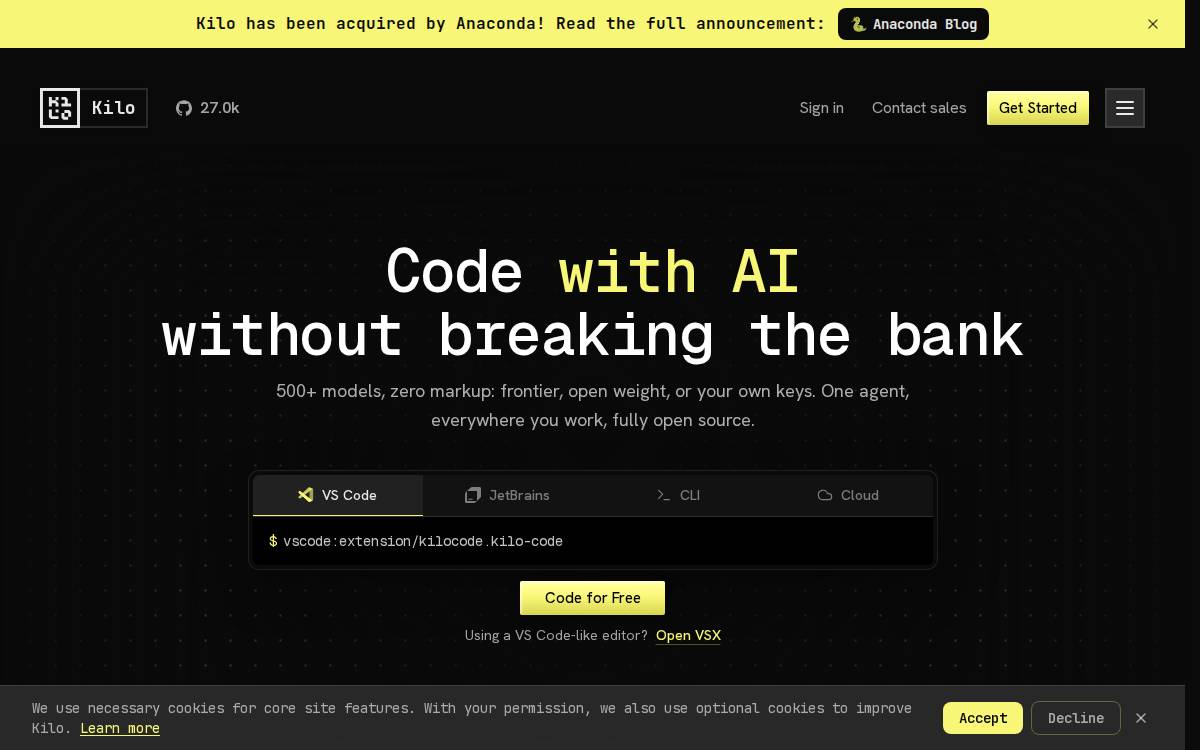 Kilo website preview