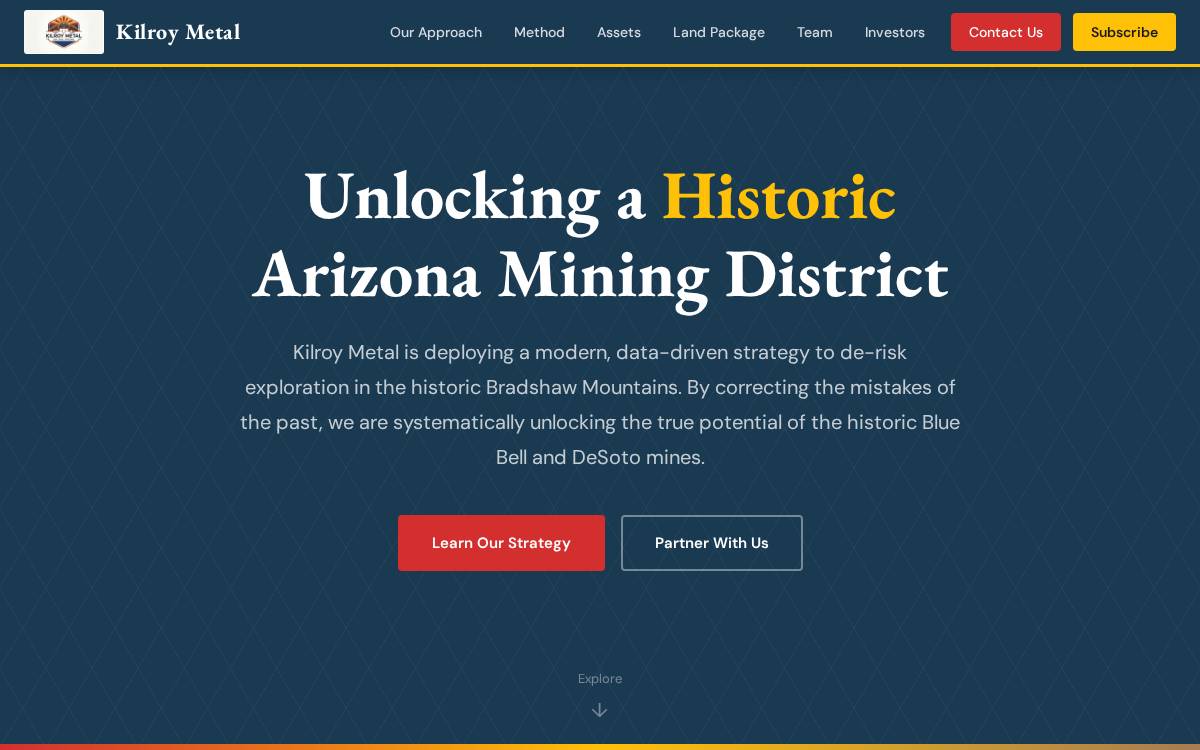 Kilroy Metal website preview
