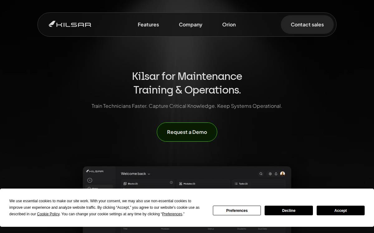 Kilsar website preview
