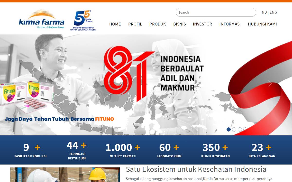 Kimia Farma website preview