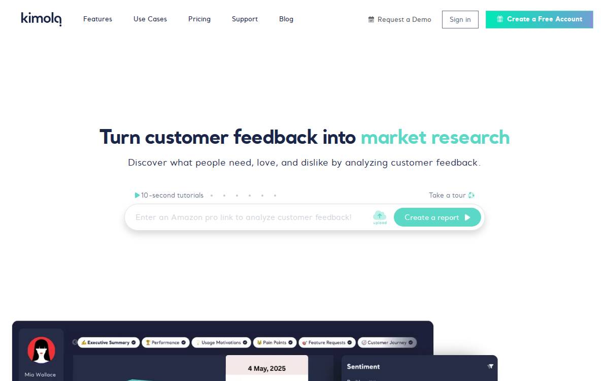 Kimola website preview