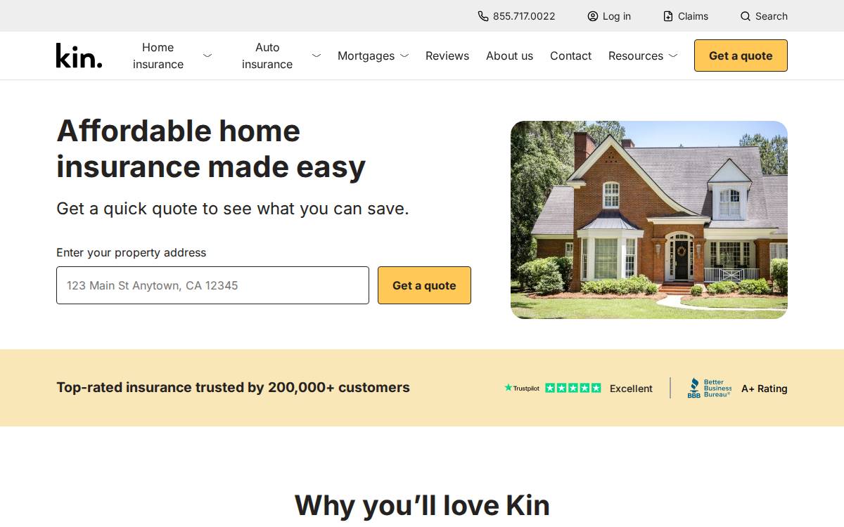 Kin website preview