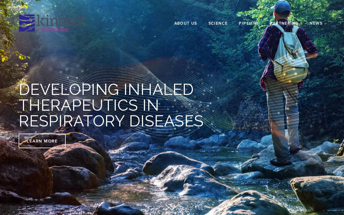 Kinaset Therapeutics website preview
