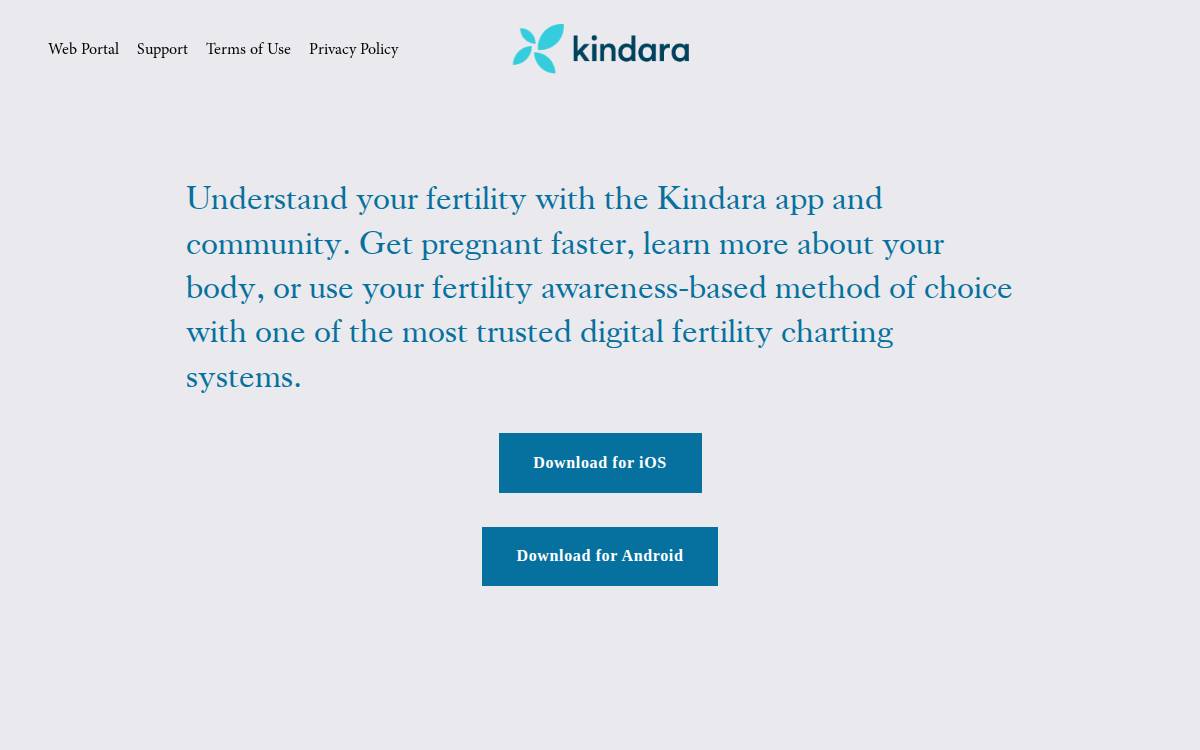 Kindara website preview