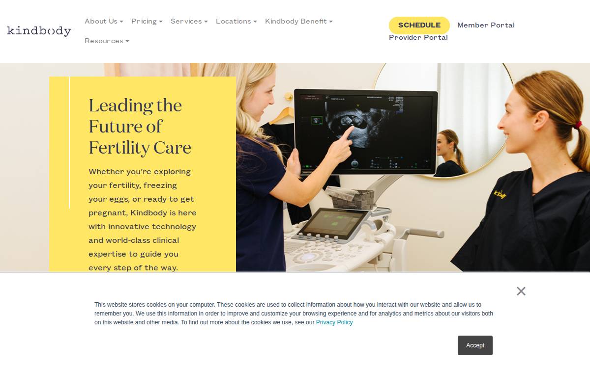Kindbody website preview