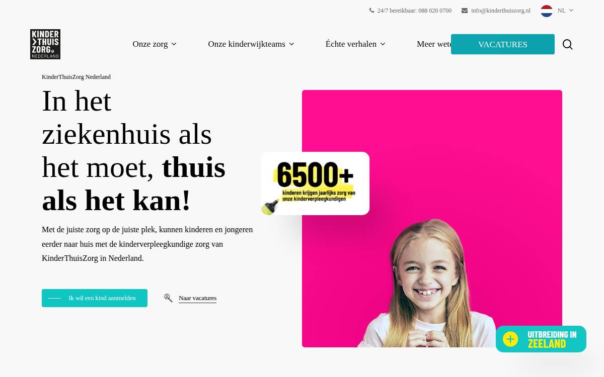 KinderThuisZorg website preview