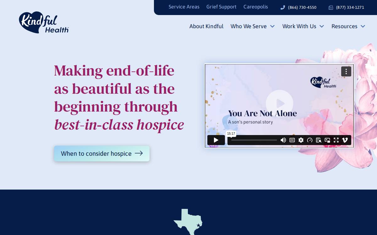 Kindful Health website preview