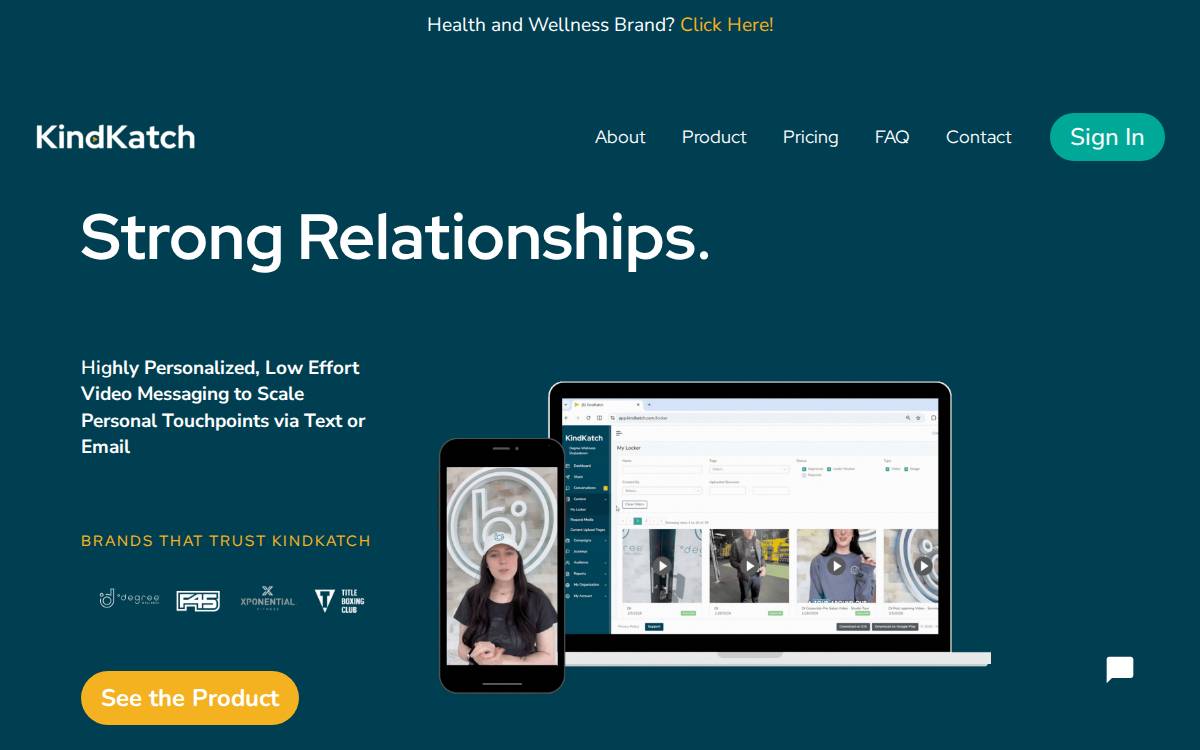 Kindkatch website preview