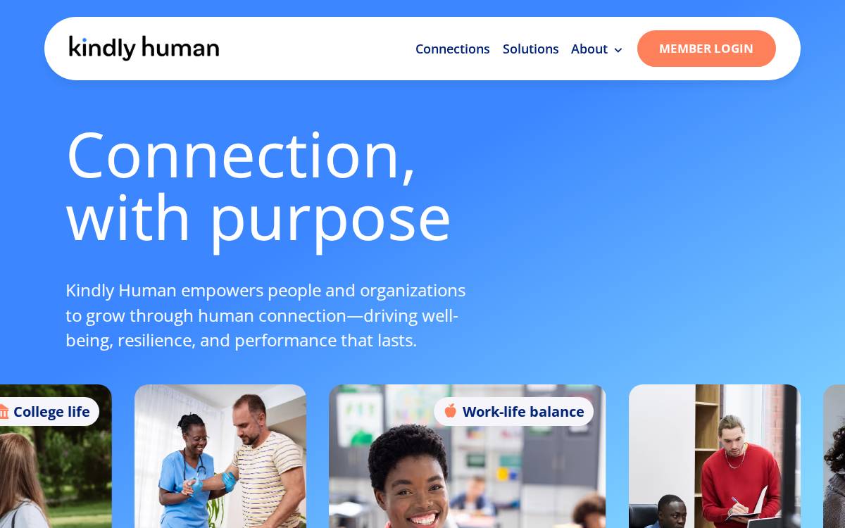 Kindlyhuman website preview