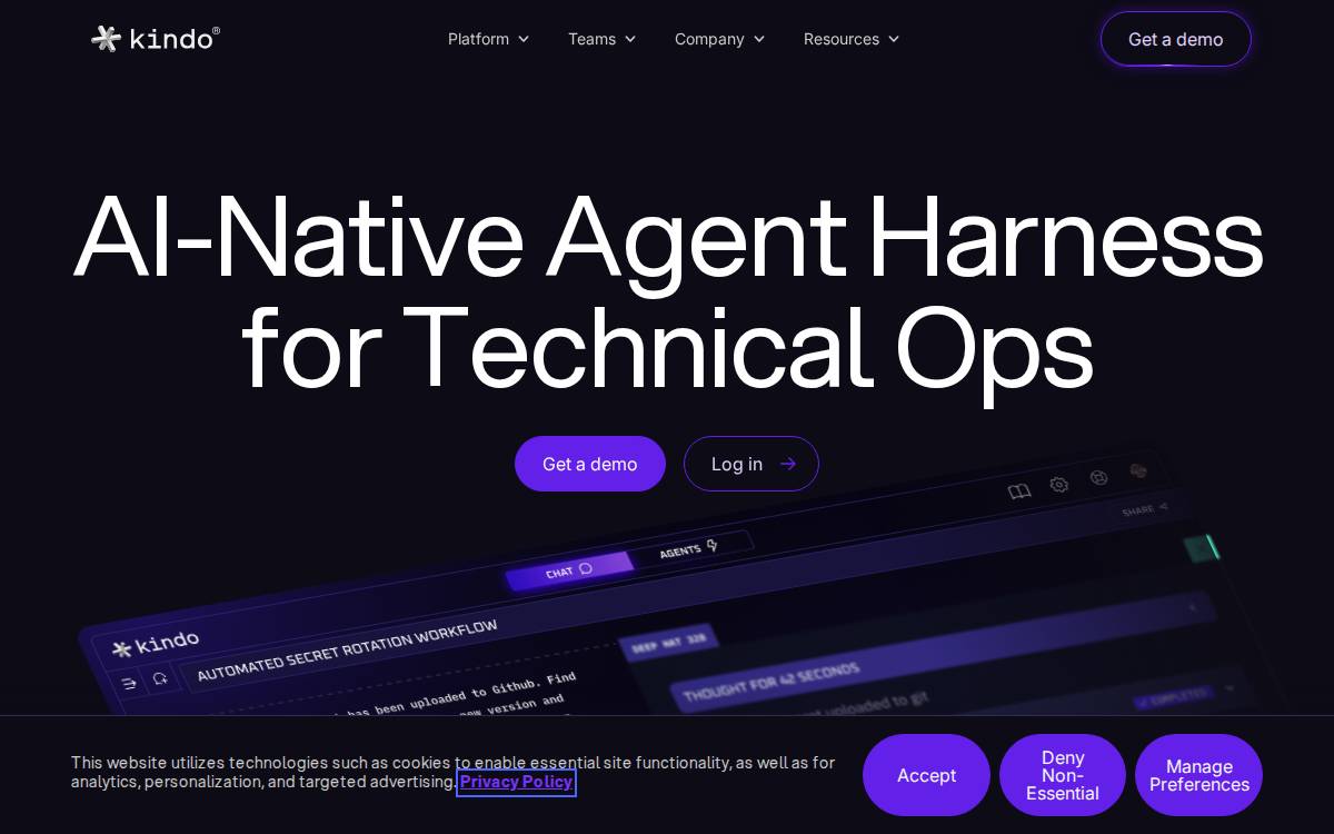Kindo website preview