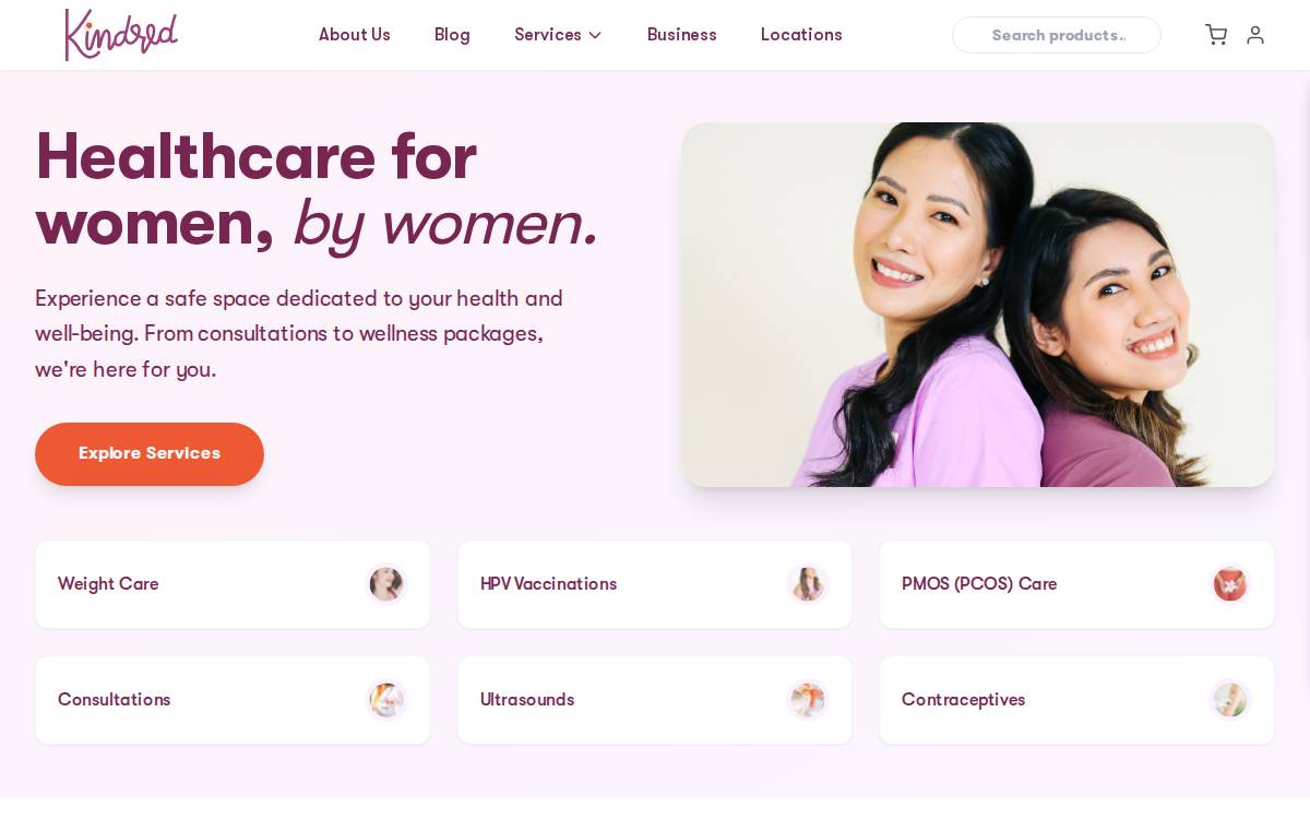 Kindred Health Inc. website preview
