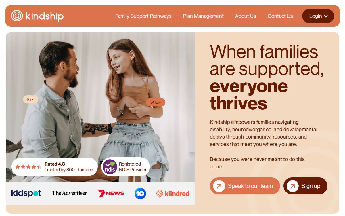 Kindship website preview