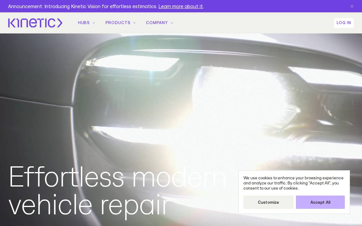 Kinetic website preview