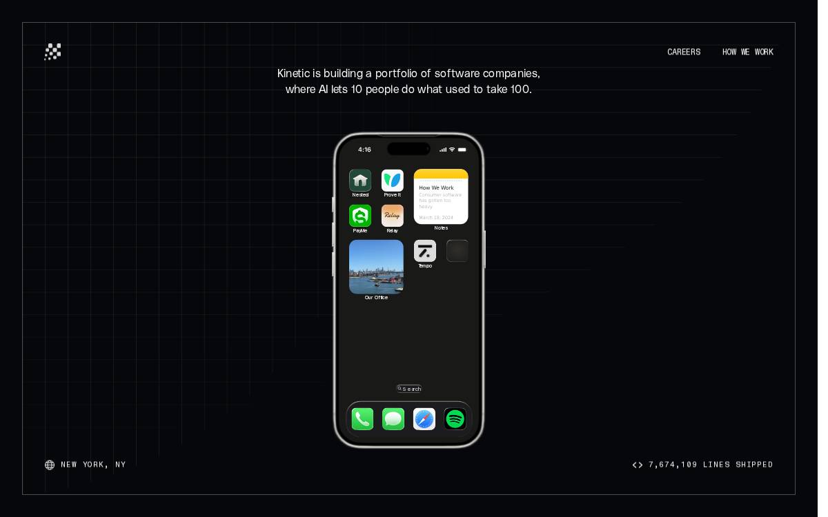 Kinetic Apps website preview