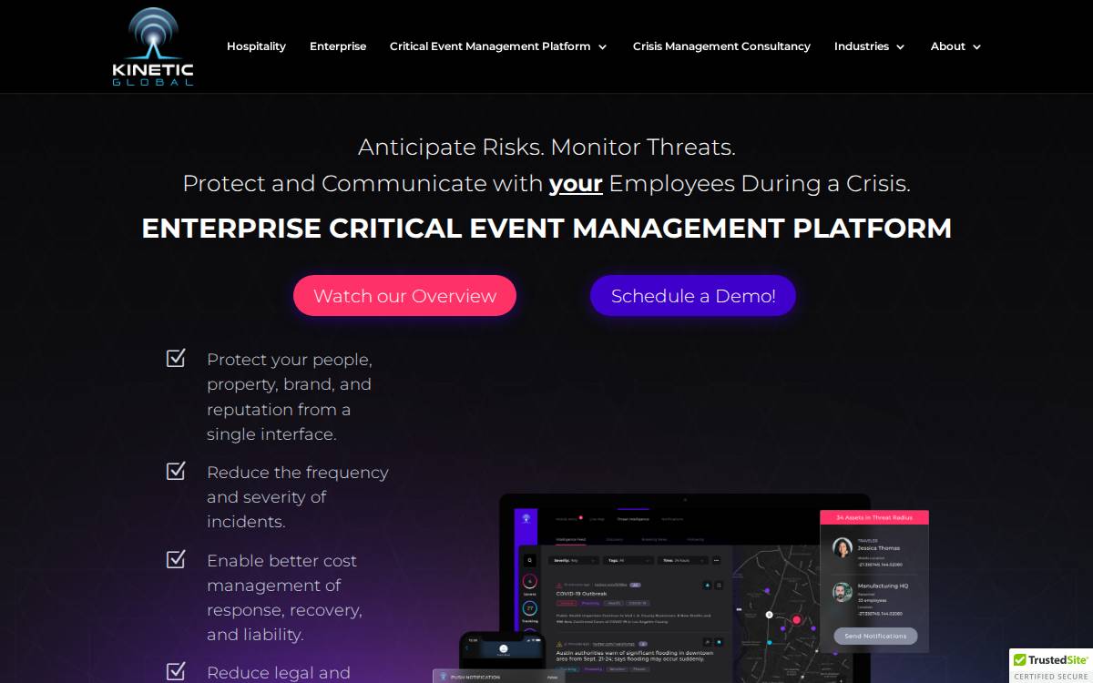 Kinetic Global website preview