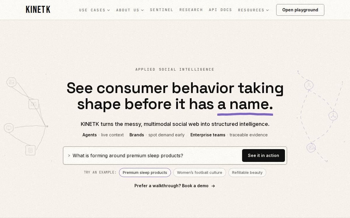 KINETK website preview