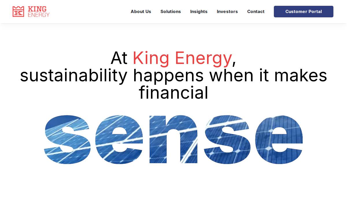 King website preview