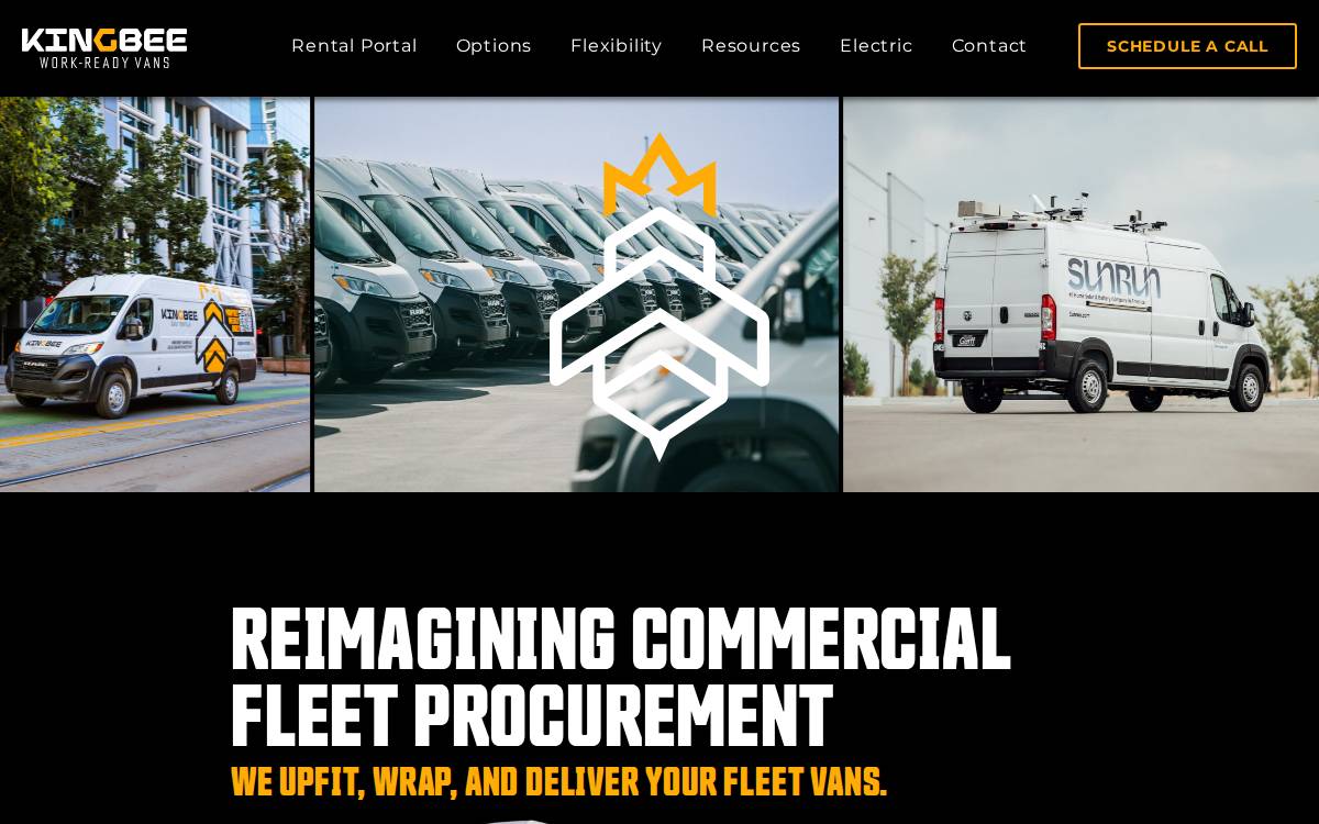 Kingbee Vans website preview