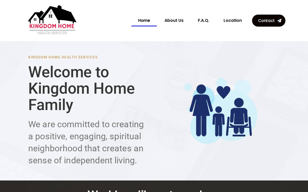 Kingdom Home Health Services website preview