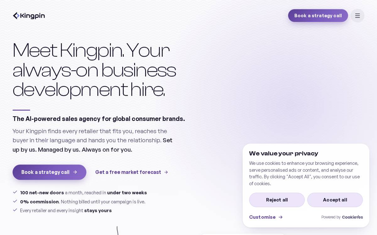 Kingpin website preview