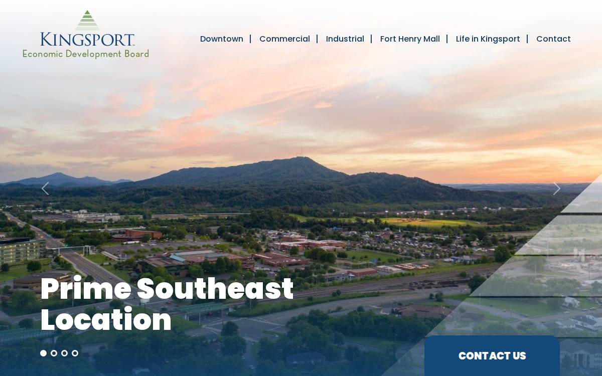 Kingsport Economic Development Board website preview
