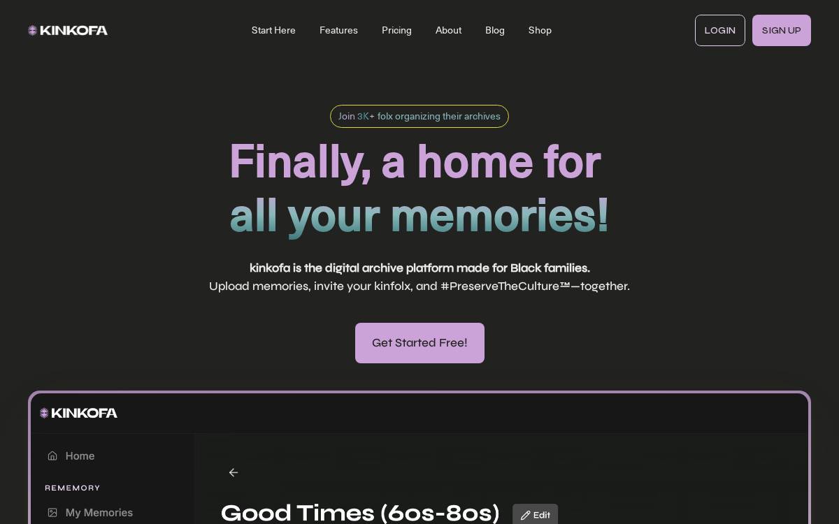 kinkofa website preview