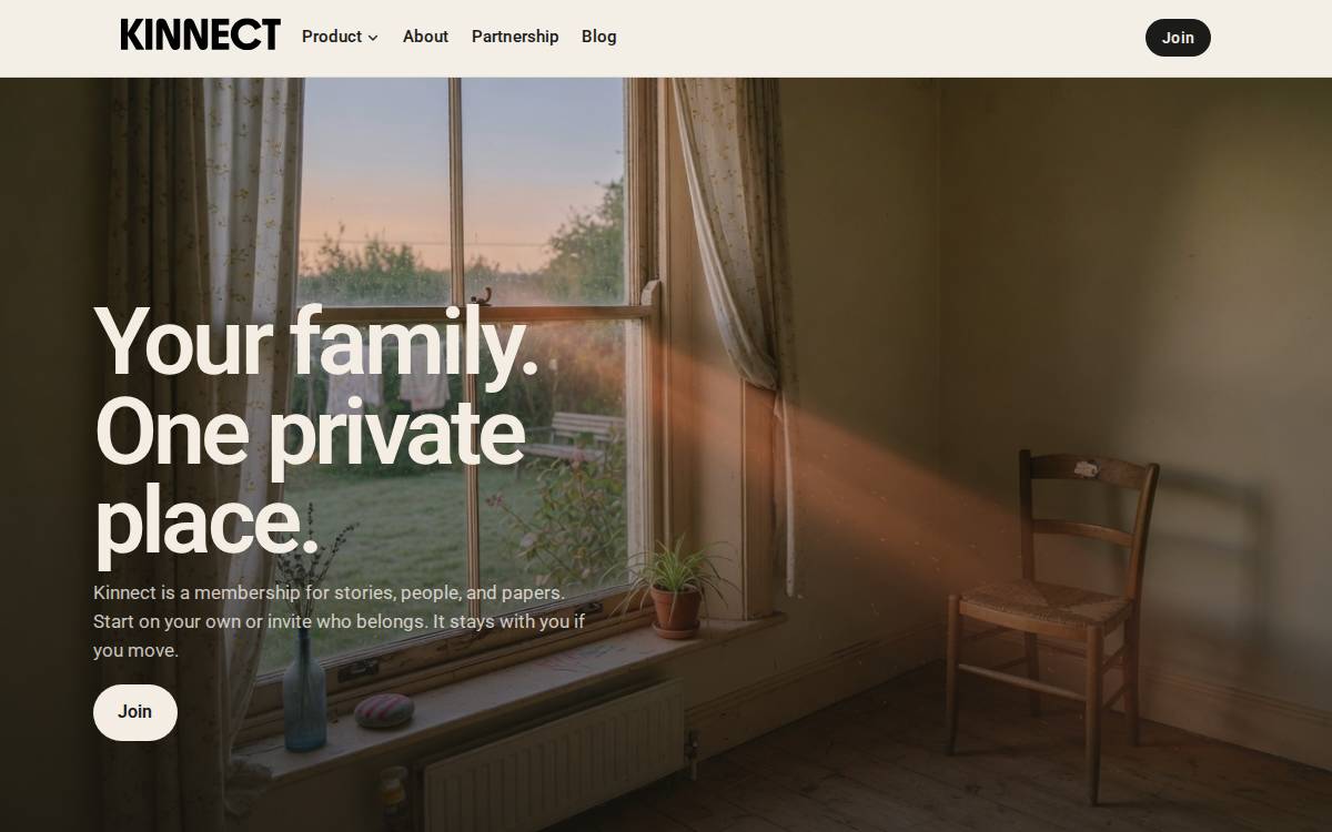 KINNECT website preview