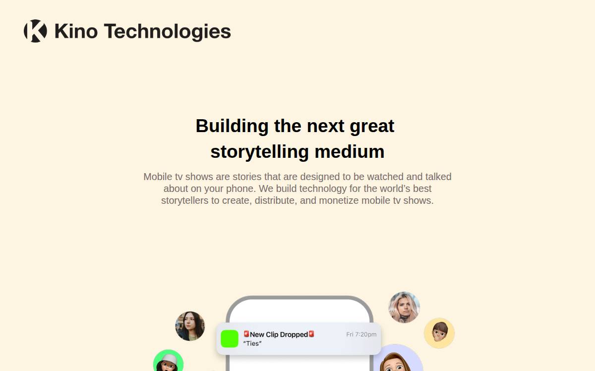 Kino Technologies website preview