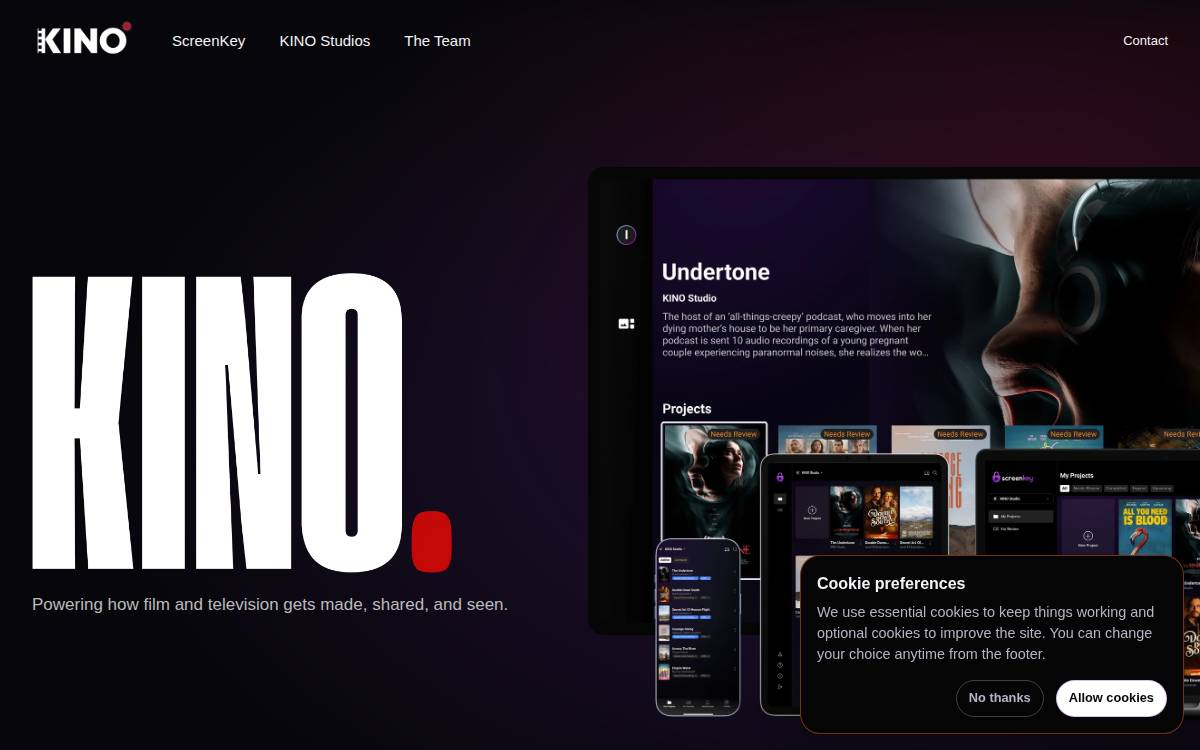 Kino website preview
