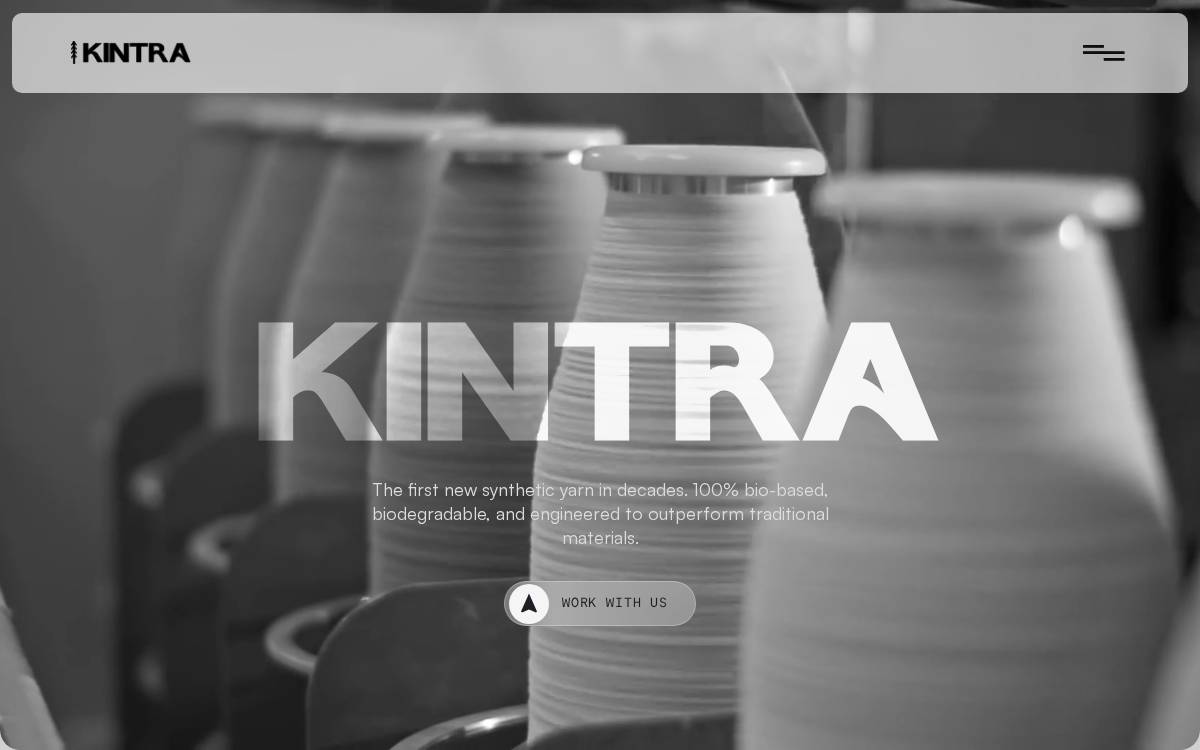 Kintra Fibers website preview