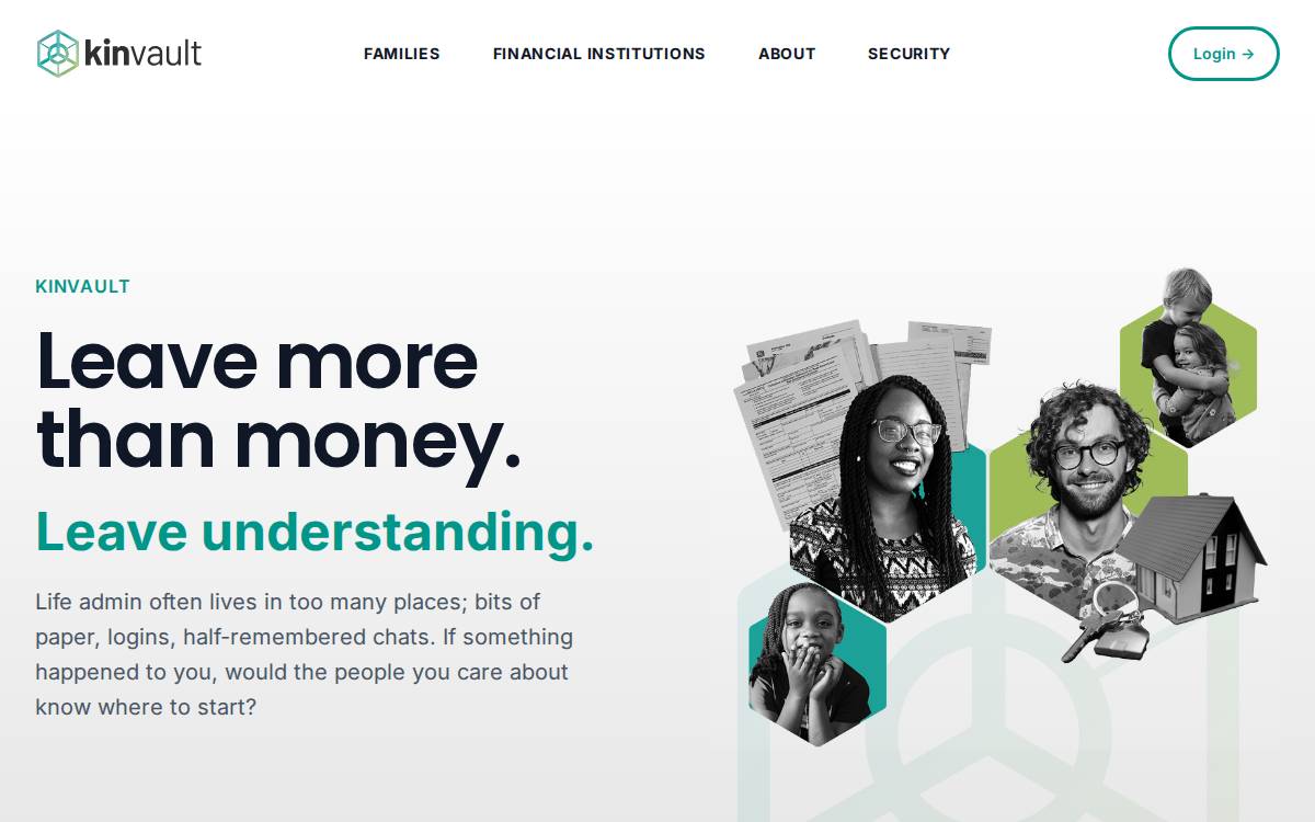 Kinvault website preview