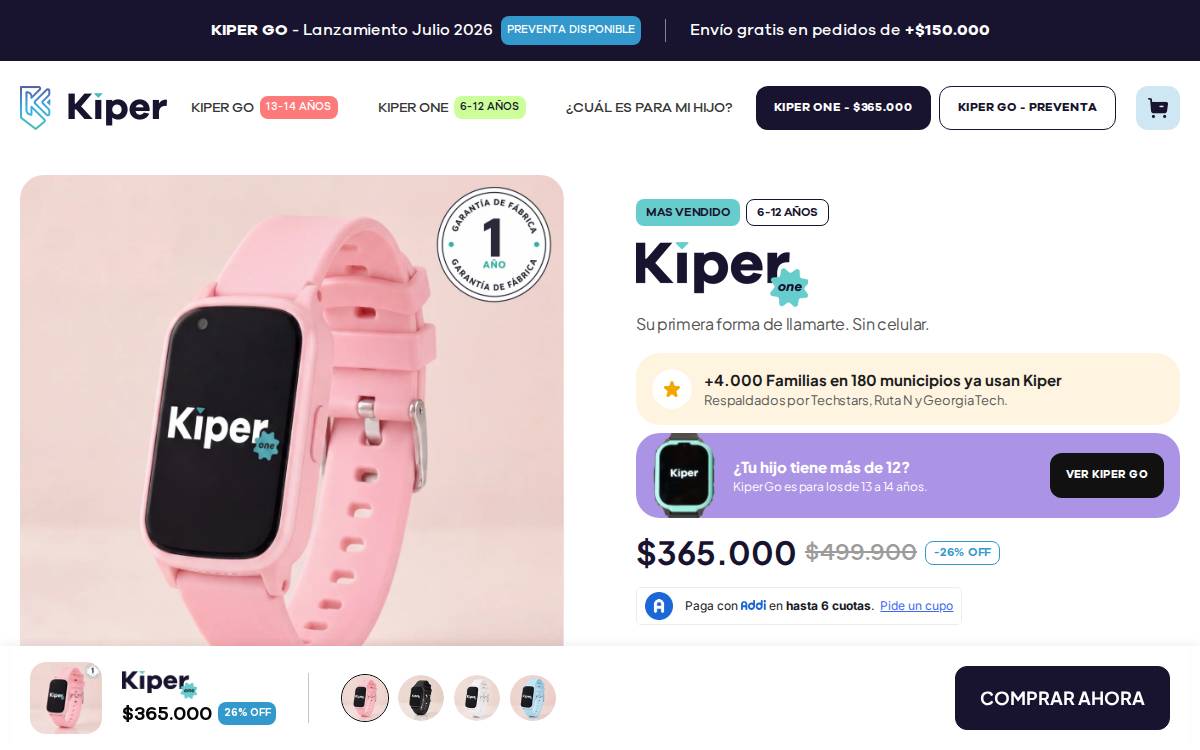 Kiper website preview