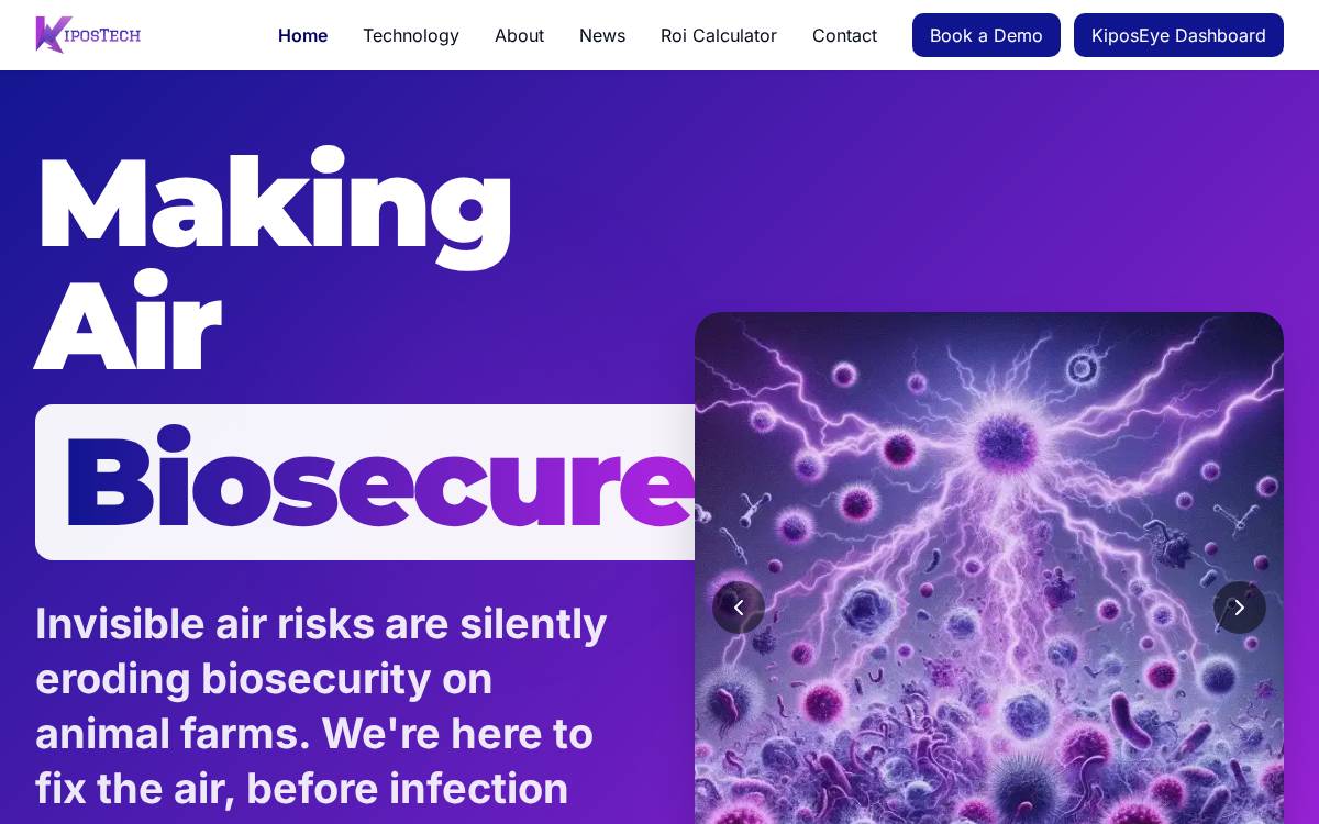 Kipostech website preview