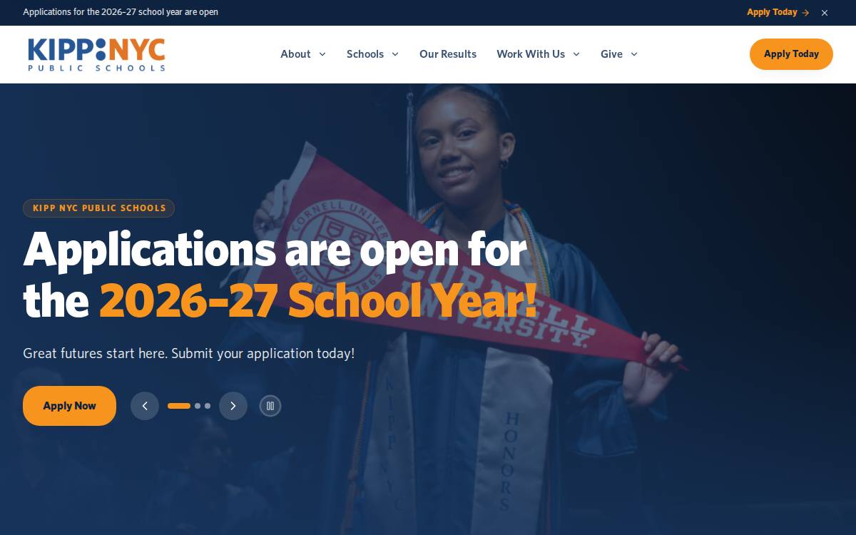 KIPP NYC 17 Schools website preview