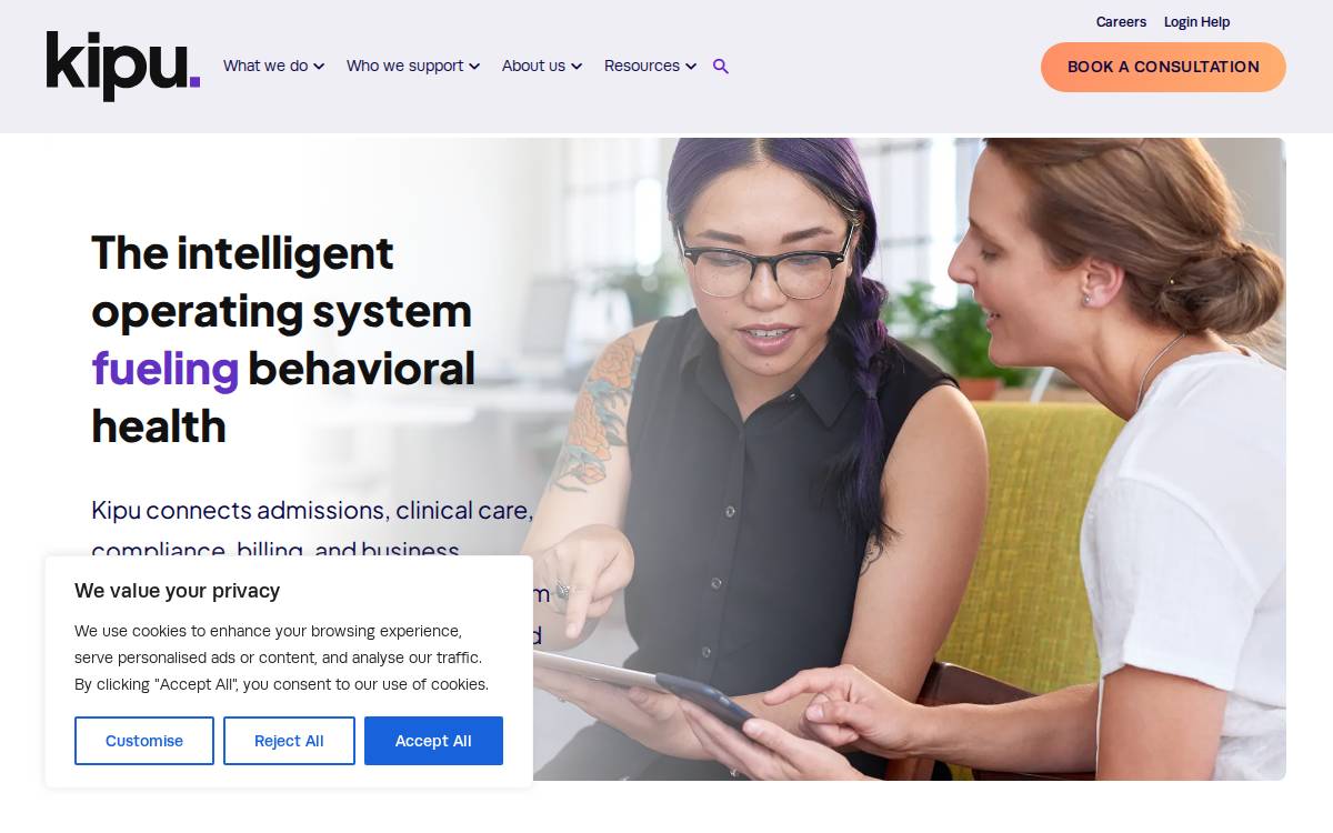 Kipu Health website preview