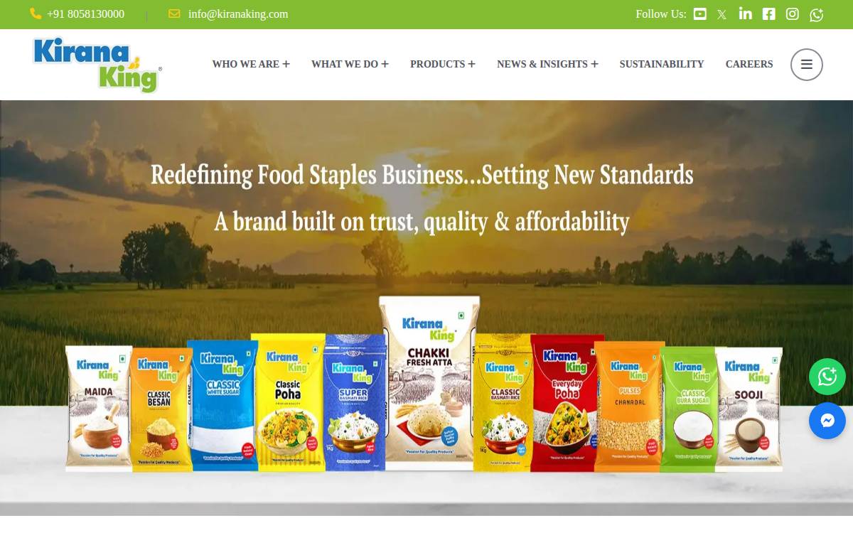Kiranaking website preview