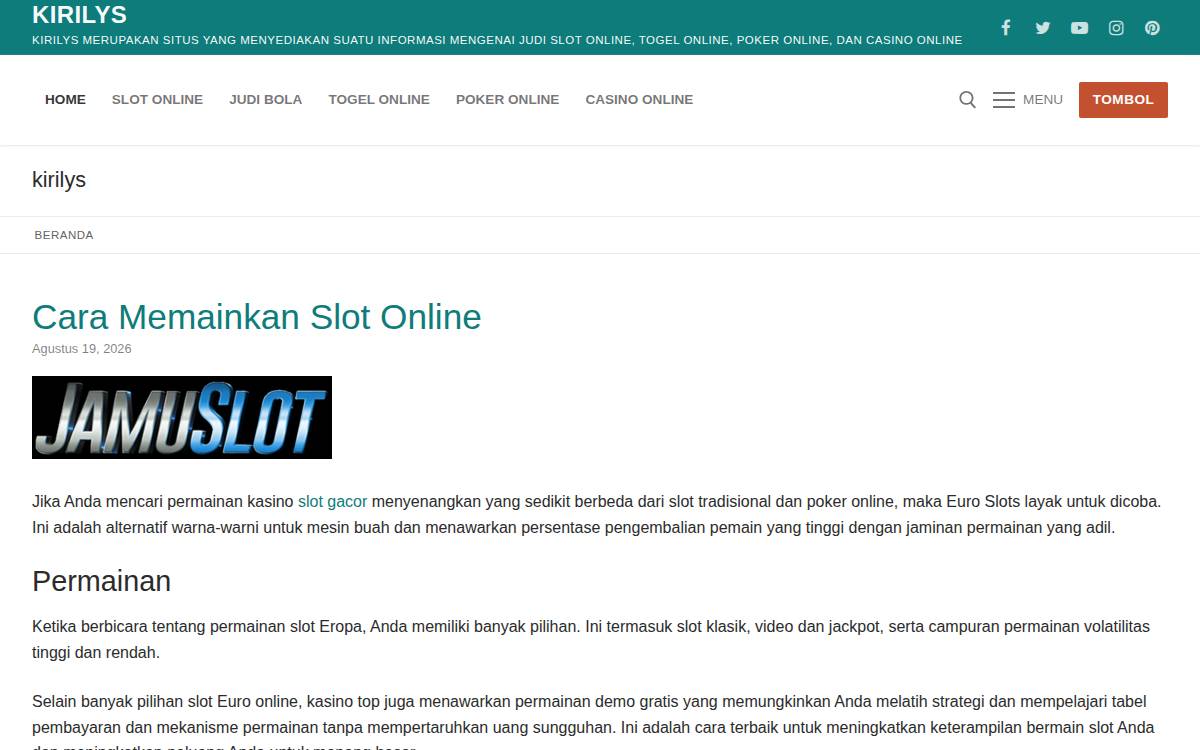 Kirilys website preview