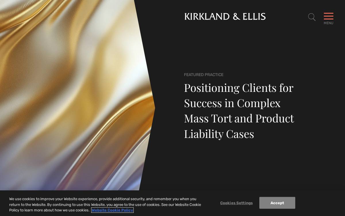 Kirkland & Ellis LLP website preview