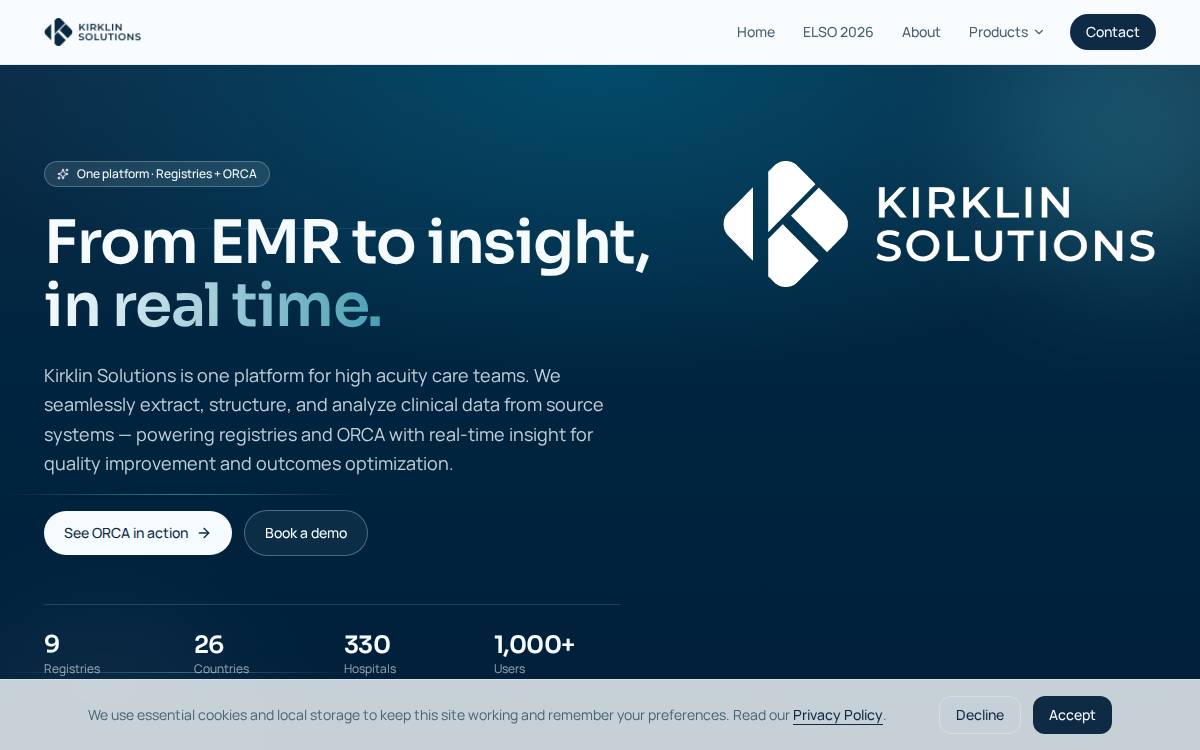 Kirklin Solutions website preview