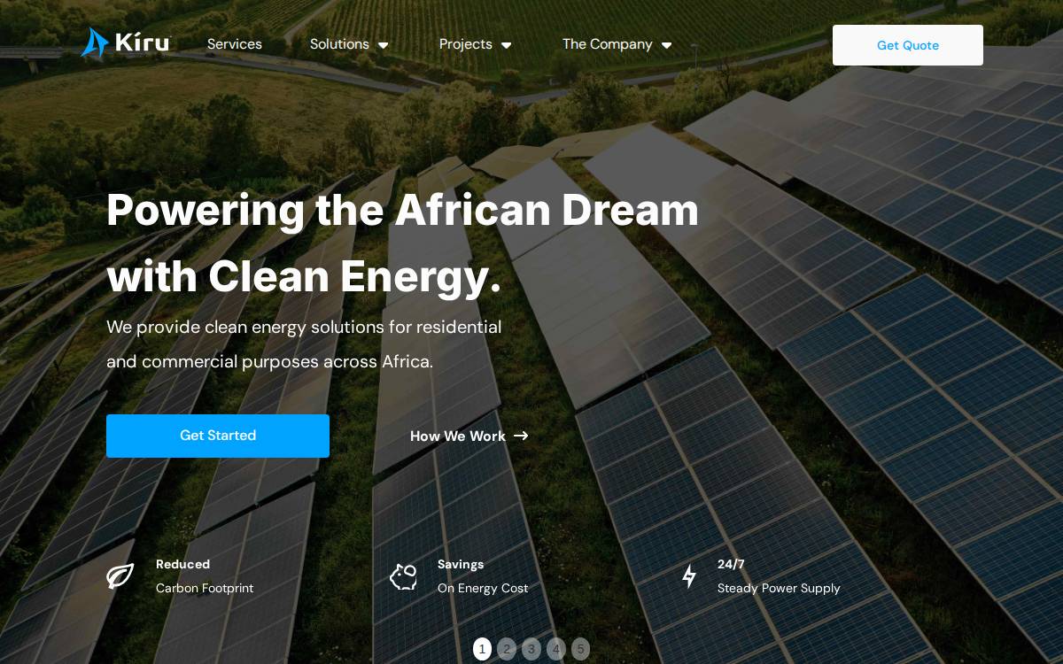 Kiru Energy website preview