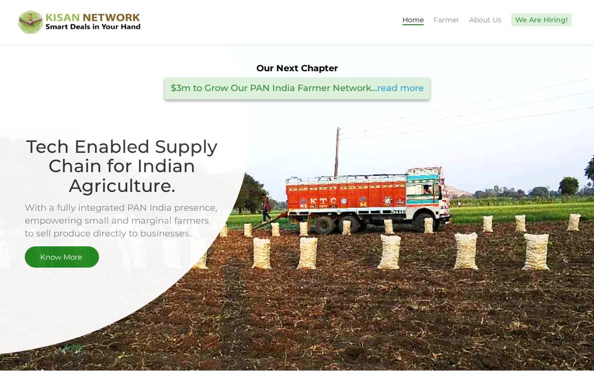 Kisan Network website preview
