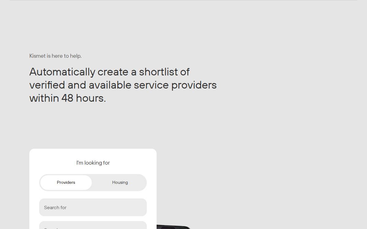 Kismet website preview